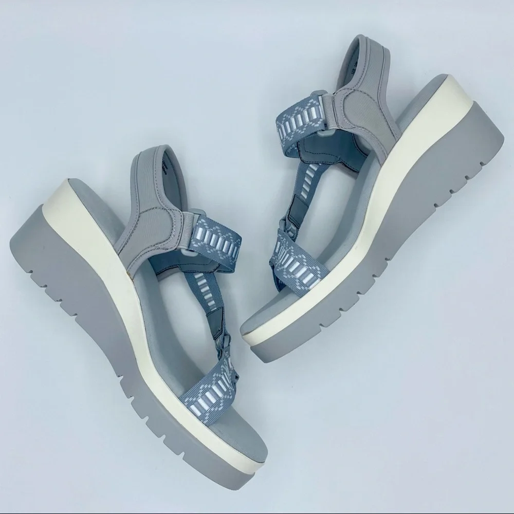 Soul Naturalizer Blue Calm Glitz Platform Wedge Sandal